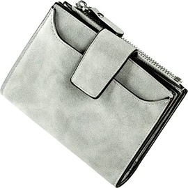 Cartera para Mujer Tipo Monedero – Pequeña, Elegante y Práctica, Ideal para Regalo o Uso Diario N2347 (Gris)
