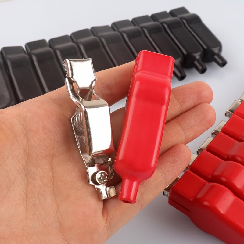 ATOPLEE 20PCS Alligator Clips Electrical,20A Insulated Spring Loaded Alligator Clamps,Truck