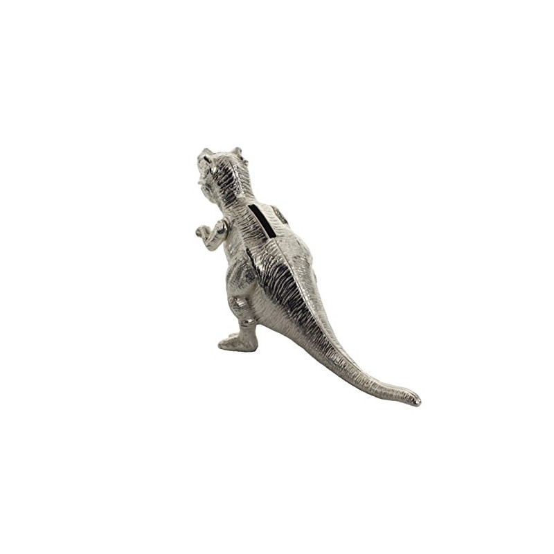 Knight Silver Plated T-Rex Dinosaur Money Box