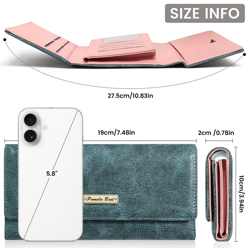 Pomelo Best Wallet Women RFID Blocking Trifold Credit Card Holder