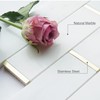 NBG-2 2x6 White and Gold Metal Stainless Steel Polished Marble