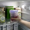 JUXYES Plastic Pickle Container Jar with Strainer Flip, Transparent Pickle