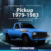 PIT66 Dashboard Dash Cover Compatible with Toyota Pickup 1979-1983, w/o