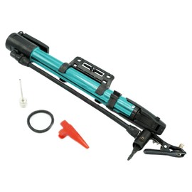 Laxzo ® Bicycle Pump Mini Bike Pump-Aluminum Alloy Cycle Pump for Presta & Schrader Valve Frame Mounted for Road, Ball Pump Needle/Frame Mount Valve Blue