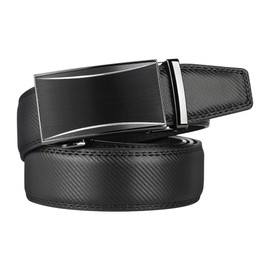 Lavemi Men's Real Leather Ratchet Dress Casual Belt, Cut to Exact Fit,Elegant Gift Box(36-23003 Black&36-222630 Brown Leather 52")
