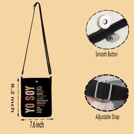 TSOTMO Mexican Crossbody Bag Yo Soy Latina Bag Hispanic Mexican Trip Gift Latina Pride Gift (Yo Soy CA CR)