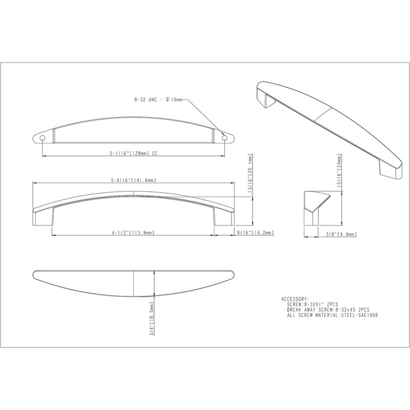 Elements Belfast Decorative Cabinet Pull