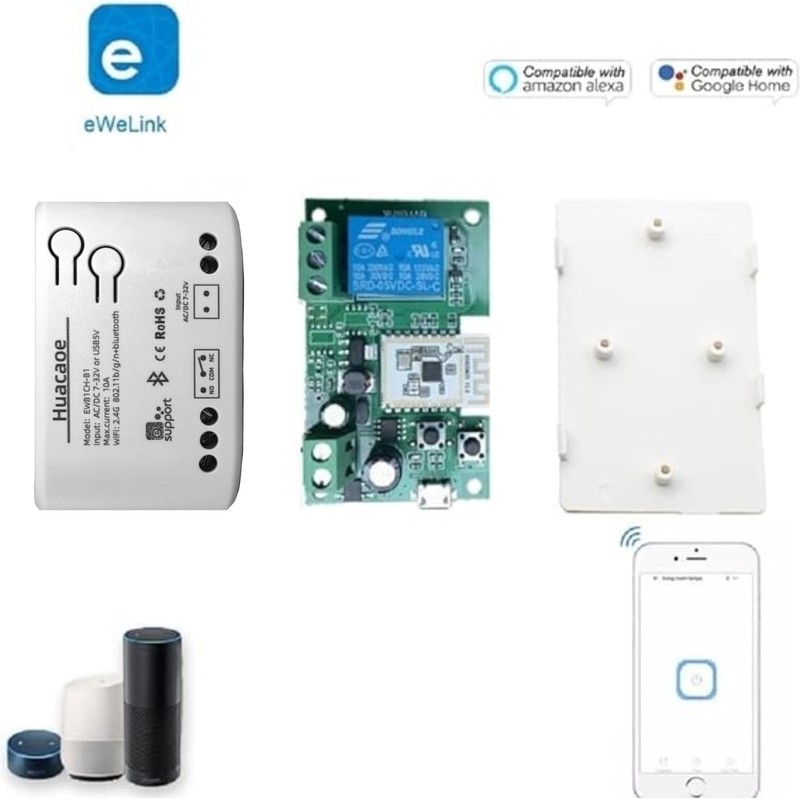 EWeLink 1CH 7-32V Smart Switch,Self-Locking Relay Switch,Mobile Phone Remote Control