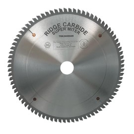 Ridge Carbide 260mm 80T, Miter Saw Blade Compatible with Festool Kapex, Alternate Raker Grind (4+1),-2° Hook, 30mm Bore, Plate Thickness 0.072", Thin Kerf (0.098") M5 for Crosscutting Wood