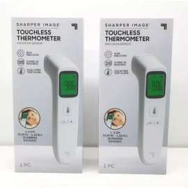 Sharper Image LOT OF 2 NEW 2020 Sharper Image: Touchless Thermometer Precision Sensor 35 Prog