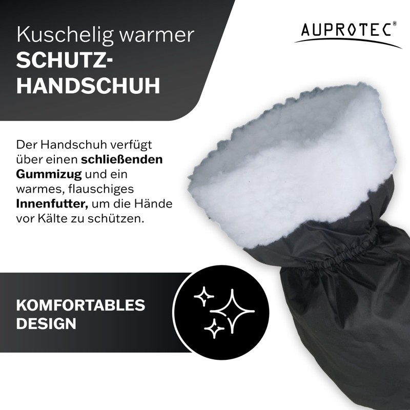 AUPROTEC Eiskratzer mit Handschuh gefüttert/Eiskratzer Auto mit Handschuh/Schneekratzer Auto/Scheibenkratzer Winter/Eisschaber