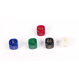 Bello Games Deluxe Marbleize Rounded Doubling Cube 7/8" (22 mm)