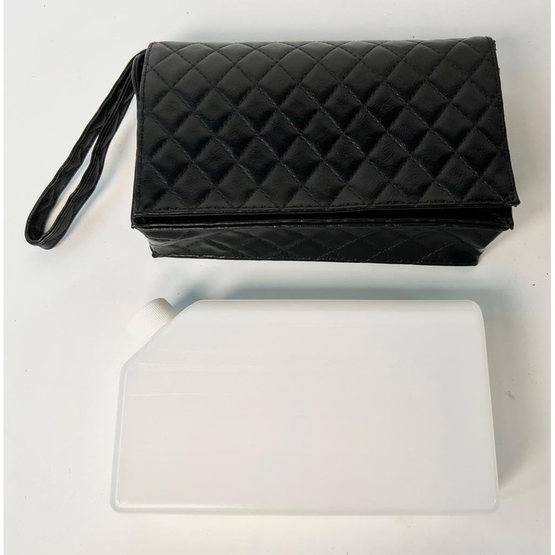 Binocktails Clutch Purse with Flask (Black), Holds 26 oz (800
