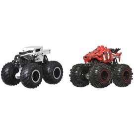 Hot Wheels Monster Trucks 1:64 Strong Duo Cars BONE SHAKER & SKELESAURUS HWN53 FYJ64-HWN53