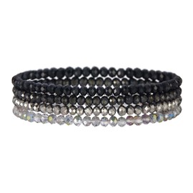 GoPaw Women's Crystal Bead Bracelet, Multilayer Stone Bracelet, Women's Crystal Beads Bracelet, Couple/Friendship/Partner Bracelets, Crystal, Glass bead