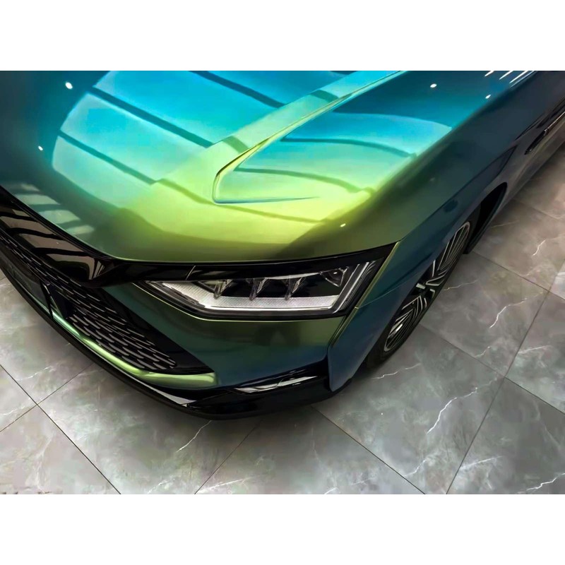 24"x60" (2FTx5FT) Spring Green Galaxy Dust Gloss Chameleon Metallic Color
