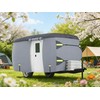 Fiberglass Travel Trailer Cover 7 Layers Breathable Waterproof Rip-Stop Camper