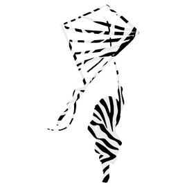 hBARSCI Girl with Kite Vinyl Decal - 5 Inches - for Cars, Trucks, Windows, Laptops, Tablets - Outdoor-Grade 2.5mil Thick Vinyl - Zebra Print