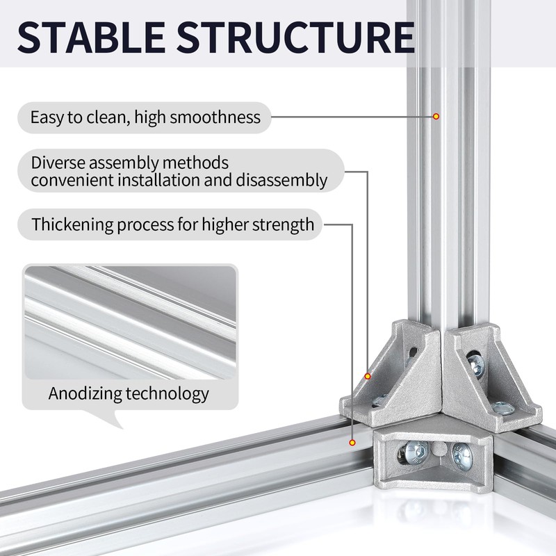 12pcs 1220mm T Slot 2020 Aluminum Extrusion European Standard Anodized