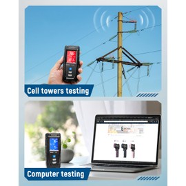 ERICKHILL EMF Meter, Detects Electric and Magnetic Fields, Handheld Digital EMF Detector with LCD Display, Sound-Light Alarm, Rechargeable Battery for Home, Office, and Appliances (Blue)