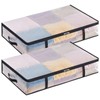 Lifewit 2 Pack Under Bed Storage, 60L Large Clear Plastic