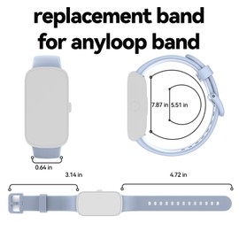 anyloop Silicone Replacement Bands Straps Compatible smart band B1, Quick Release Bands smart band B1 16mm
