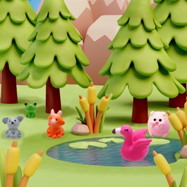 Rnigra 30 Mini Resin Animals, 30 Styles Resin Animals Mixed, Small Animal Figures for Fairy Garden Accessories, Micro Landscape, Dollhouse Decor