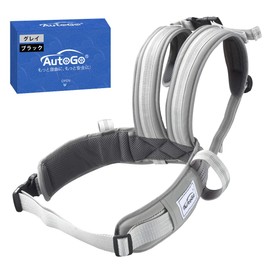 AutoGo Motorcycle Motorcycle Kids Tandem Belt "More Freer, Safer" Two Seater with Handle Touring Safety Belt Choose Color, gray