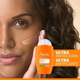 Protector Solar Avne FPS50 Tono Medio  Avene Ultra Fluid Oil Control Sunscreen SPF50, 50ml                                                            