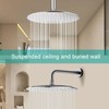 AULEEND 12 Inch Round Shower head, High Flow Stainless Steel