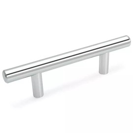Cosmas 305-030CH Polished Chrome Cabinet Hardware Euro Bar Handle Pull 5 3/8" L
