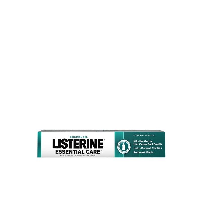 Listerine Essential Care Fluoride Toothpaste Gel-Mint, 4.2 Ounce (Pack of