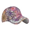Bling Baseball Caps for Women, Rhinestone Summer Flower Baseball Hat,