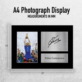 HWC Trading A4 Fabio Cannavaro Italy Gifts Printed Signed Autograph Picture for Fans and Supporters - A4