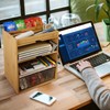 TIMIEEYA Tea Bag Organizer - Bamboo Tea Storage With Drawer