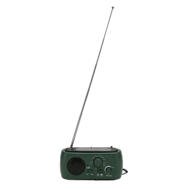 Solar Hand Crank Radio Multifunction Rechargeable Emergency Radio with Flashlight