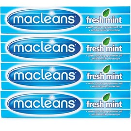 4 X Macleans Freshmint Toothpaste 100ml - Antibacterial Formula, Multipack - Mint Flavor for Optimal Oral Care
