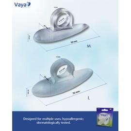 Vaya Medical Hammer Toe Pads Toe Comb Hammer Toe Correction Toe Cushion SmartGel Medical Polymer Gel 1 Pair Size L