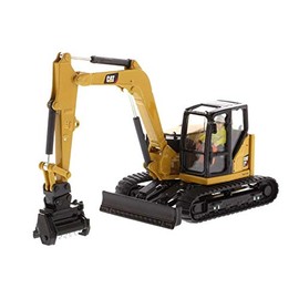 Diecast Masters CAT Caterpillar 309 CR Next Generation Mini Hydraulic Excavator with Work Tools and Operator High Line Series 1/50 Diecast Model 85592