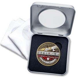 Armor Coin & Emblem - Thank You / Gratitude Challenge Coin – Solid Metal High Relief Pocket Token – "Thank You for Being an Amazing Person" – Polished Nickel & Antique Finish – Perfect for Volunteer & Mentor Gifts with Deluxe Display Presentation Tin box