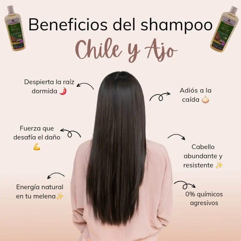 Shampoo Cuarzo Chile y Ajo 550 ml