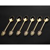 Alisveristime Decorative Zamac Tea Spoons Set, 6-Piece, 4.3 in (Gold)