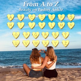 Foot Jewellery for Women Initial Anklets Gold Letter J Chain Layer Ankle Bracelet Gift for Girl Birthday