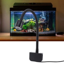 ViaGasaFamido Fish Clip On Light Small LED Clamp Aquarium Light, High Brightness, Promotes Plant Growth, Suitable for 3-6 Gallons Freshwater Saltwater Aquariums, Aluminum Alloy,