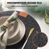 Tischset aus Filz 18er Set, 6 Tischsets Abwaschbar Platzsets rutschfest