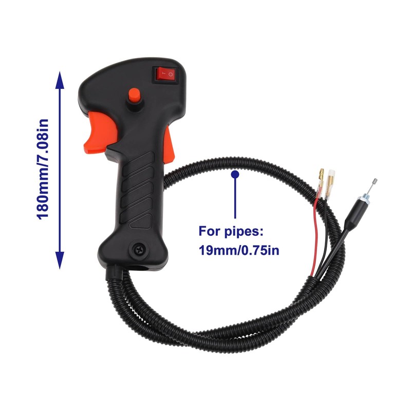 YINETTECH 2Pcs Strimmer Handle Switch Cable Brushcutter Throttle Trigger Cable