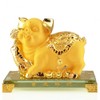 BOYULL Chinese Zodiac Pig Golden Resin Collectible Figurines Table Decor
