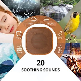 White Noise Machine plug-in Sound Machine with 20 Non Looping Natural Soothing Sounds and Memory Function Sleep Timer Sleep Machine with Sleep Therapy