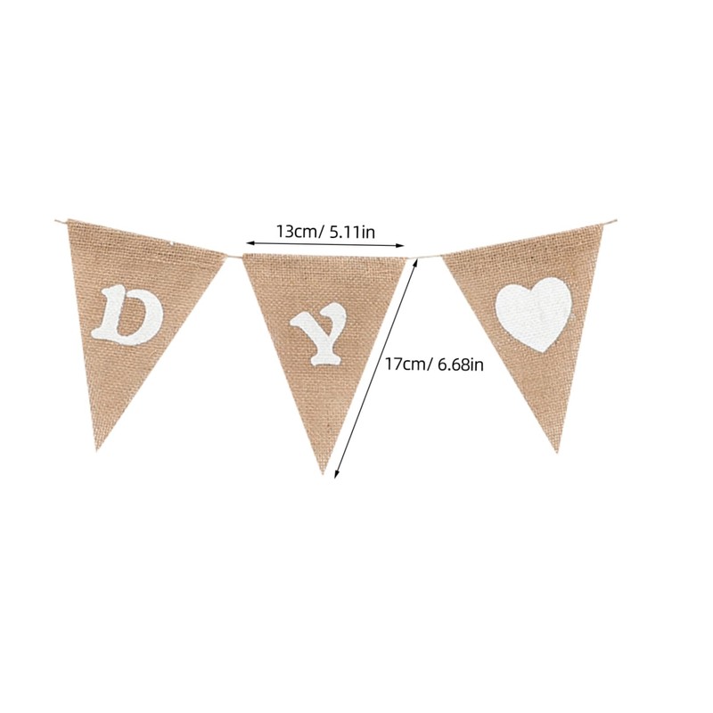 Holibanna Birthday Bunting Banner Decor Burlap Pennant Banner Candy Bar