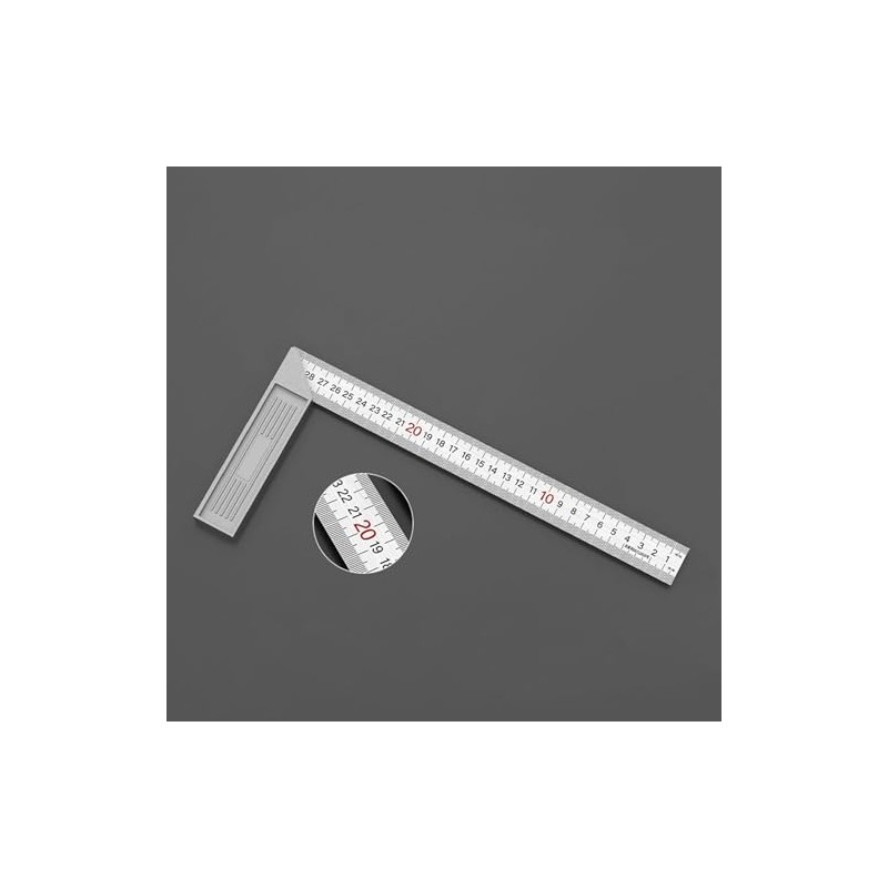 Escuadra para Carpintero de 90 grados,Base de Aluminio,30cm,Escuadra Herrero de